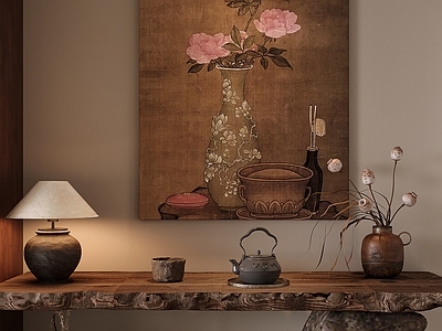 中古侘寂玄关柜 侘寂中古风玄关柜 端景柜玄关柜