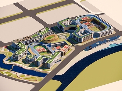 现代学校建筑 学校建筑 中学 小学