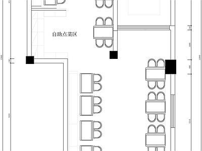 现代快餐店 快餐店设计平面图 街边小餐厅平面图 小餐厅设计平面图 施工图