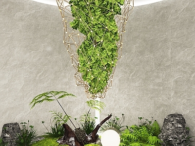 植物堆 现代室内景观造景