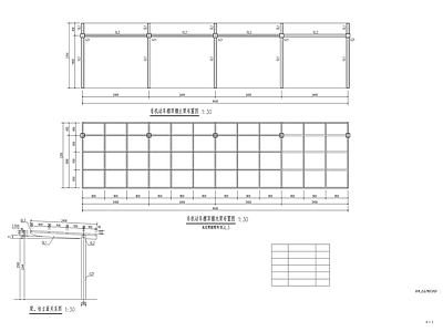 钢结构 非机动车棚结构图 钢结构单车棚 施工图