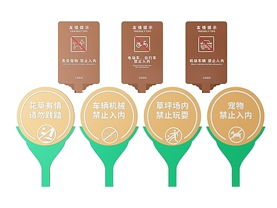现代标识标牌 2D公共指示牌 公共场所标识牌 公共区域禁止牌 公共区域提示牌 小心危险警示牌
