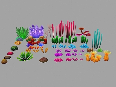 现代办公大厅 海底世界植物珊瑚水草