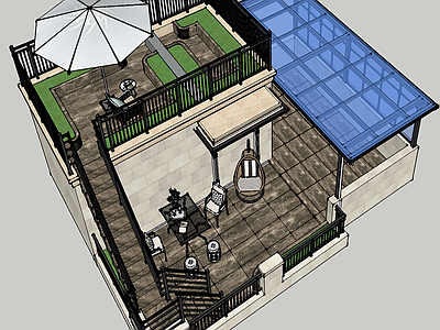 现代屋顶花园 屋顶花园