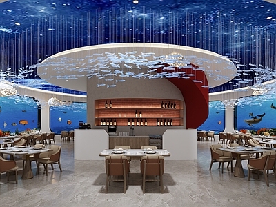 现代其他餐饮空间 餐厅 水族馆
