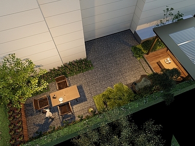 现代庭院小品 庭院 花园 廊架