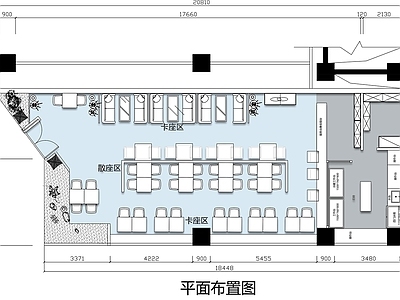 日式其他餐饮空间 日式拉面馆平面图 拉面馆设计平面图 拉面店设计平面图 施工图