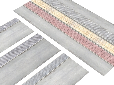 现代道路 现代道路 人行道 公路 马路 户外铺砖 城区道