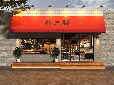 现代门头 韩式烤肉门头 烤肉门头 烤肉店门头 韩式门头 门头设计