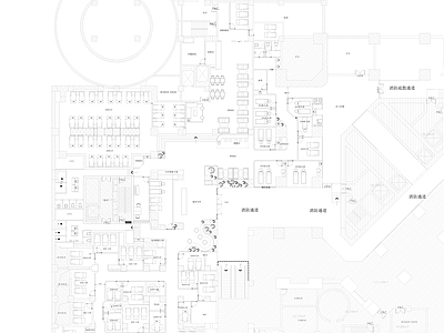 现代足浴店 足浴会所平面方案 施工图