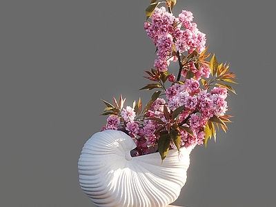新中式现代花艺 花瓶 花艺 花束 书籍 樱花