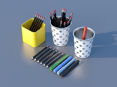 办公用品 笔筒 铅笔 笔