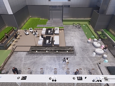 现代新中式屋顶花园 现代屋顶花园 庭院花园 办公花园 庭院景观 花园