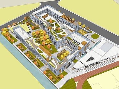 现代学校建筑 现代风格学校
