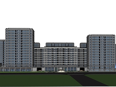 现代小区建筑 公建化小区
