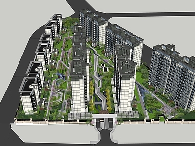 现代小区建筑 小区建筑