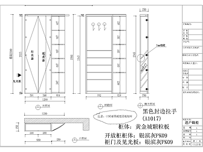 现代综合家具图库 动态图块 现代门厅柜及鞋柜 施工图