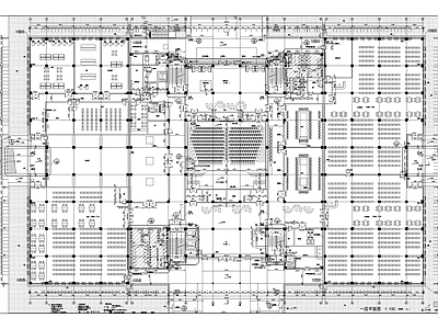 图书馆建筑 平面图吊顶图 五层大学图书馆 地下层屋顶层 书库阅览室报告厅 档案馆检索教室 施工图