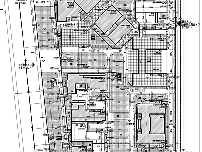 现代医院建筑 医院总平面图 施工图