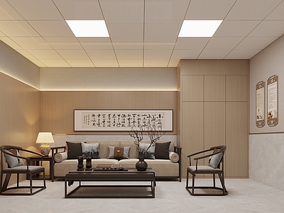 新中式医院 病房会客区 病房