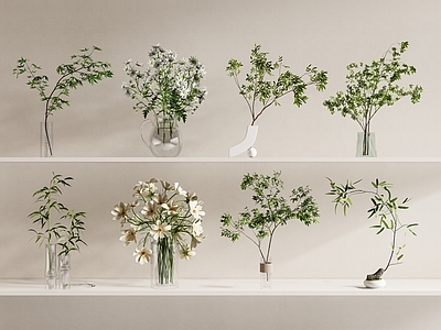 现代花艺 花瓶花艺 绿植花瓶 吊钟 花卉 桌面植物