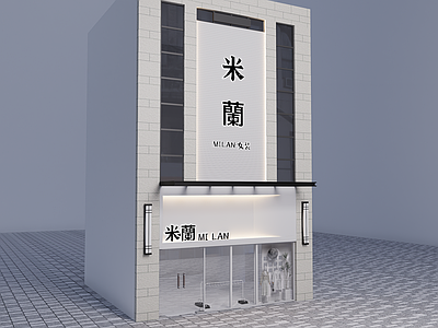 现代极简门头 服装店门头