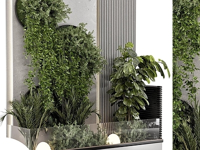 绿植墙 植物墙 植物堆 花池 树池 景观池
