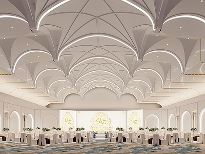 现代其他餐饮空间 宴会厅