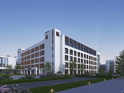 现代学校外观 学校 图书馆 小学 中学