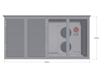 现代新中式其他景观小建筑 铝合金设备房 工具房 储物间 空调房