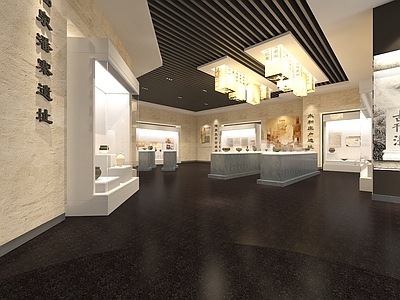 现代新中式博物馆 文化馆 展厅