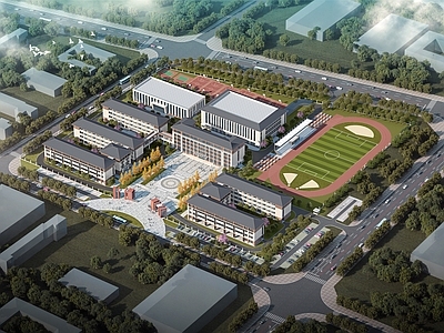 现代学校外观 学校