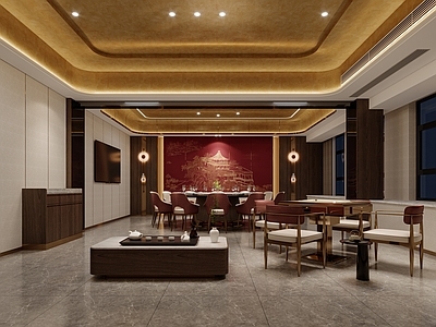 新中式包厢 新中式餐饮包间
