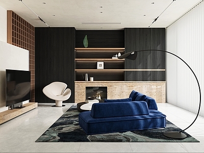 现代轻奢休息区 简约休息区