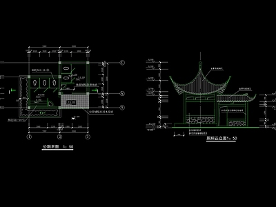中式公厕 古建公厕 公厕 厕所 旅游公厕 施工图