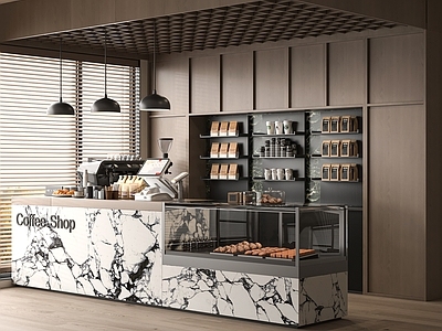 现代甜品面包店 面包店 甜品店 工作台 操作台 奶茶咖啡店