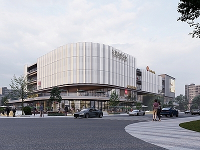 现代商场建筑 社区商业中心 商业多层