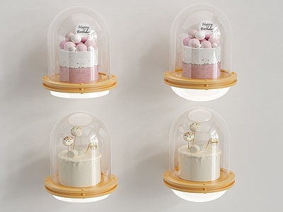 现代甜品面包店 蛋糕 蛋糕橱窗 蛋糕陈列展示 星球杯