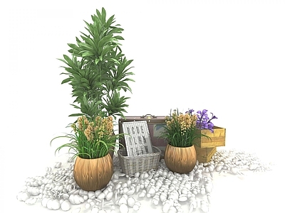 现代佛龛 现代风格植物