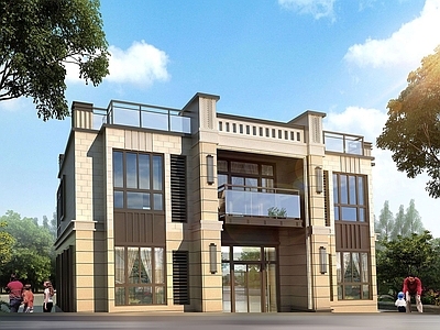 现代其他建筑外观 高端欧式别墅