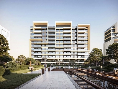 现代多层住宅 错落