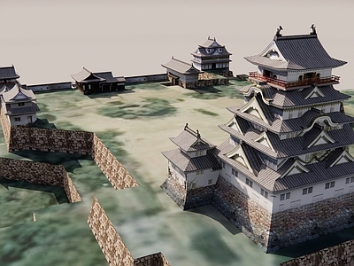 现代新中式古建筑 福山城