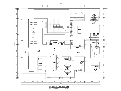其他商业空间 干洗店平面布置图 施工图