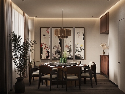侘寂原木茶叶店 茶馆 厨房 餐厅包间 禅意 原木