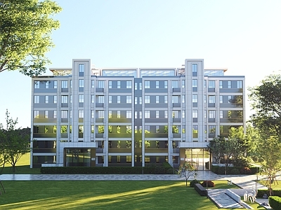 现代多层住宅 现代简约 多层住宅 洋房 外立面 建筑