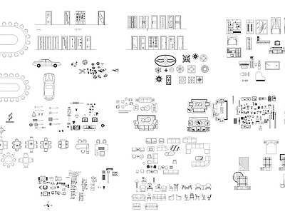 综合家具图库 家具图块 施工图