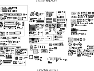 现代欧式地面拼花 300种中式石材 施工图
