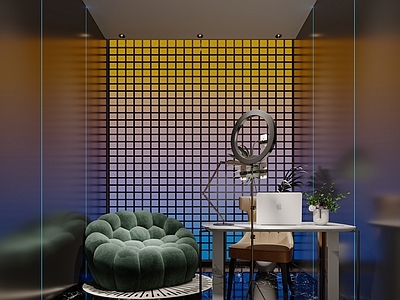 现代工业直播间 直播间 科技感