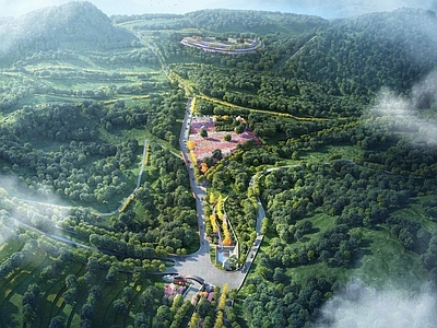 现代公园 山地景观