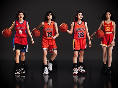 女人 2D现代运动人 篮球运动 篮球美女 运动人物 现代人物